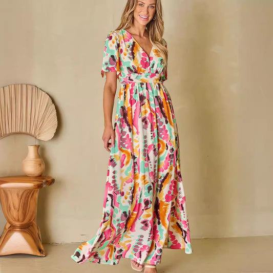 Puerto Rico - Vestido floral de manga corta