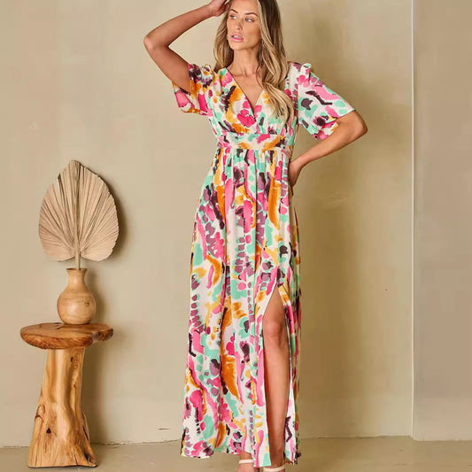 Puerto Rico - Vestido floral de manga corta