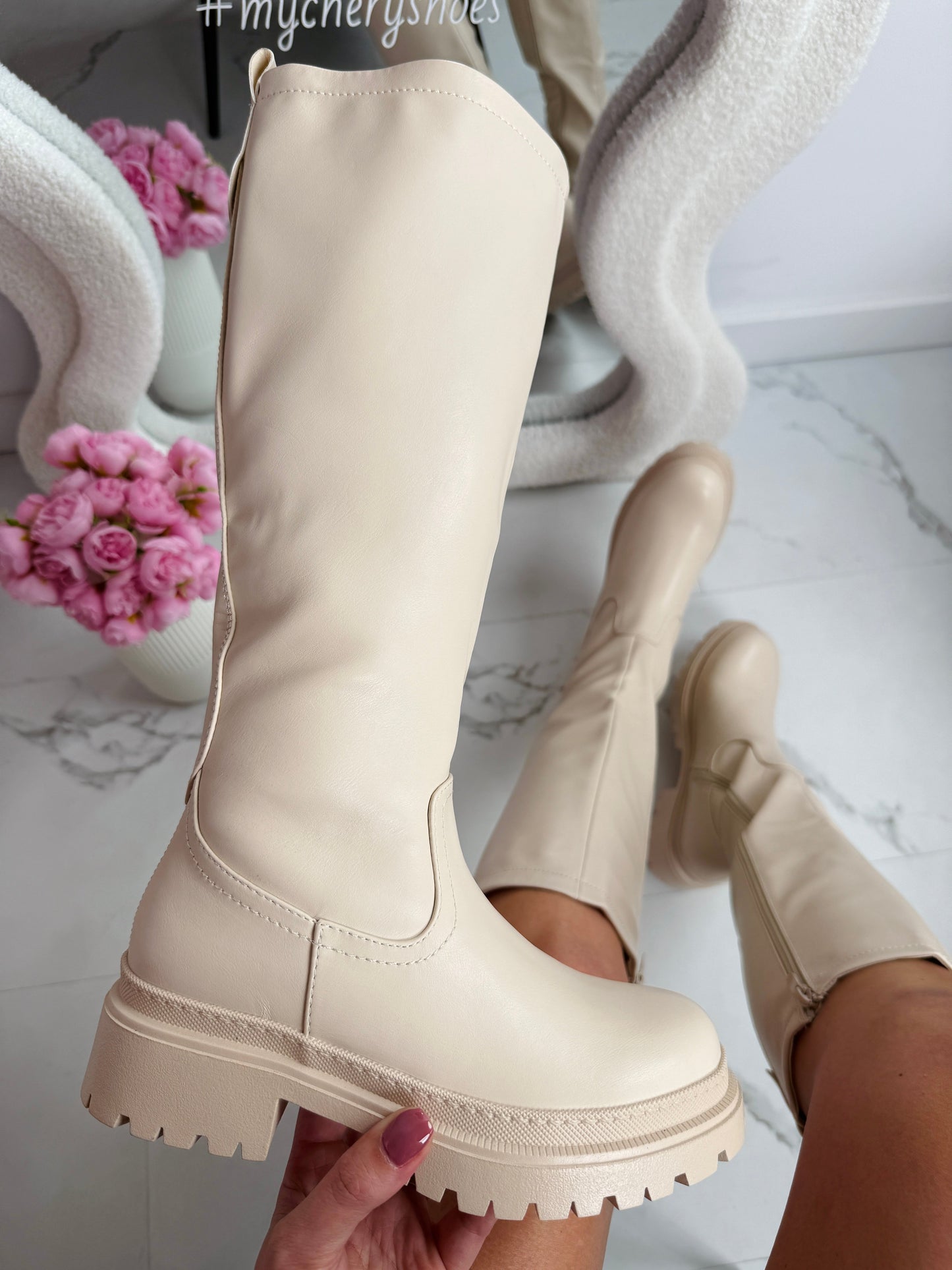 Maldivas - Botas altas en Beige