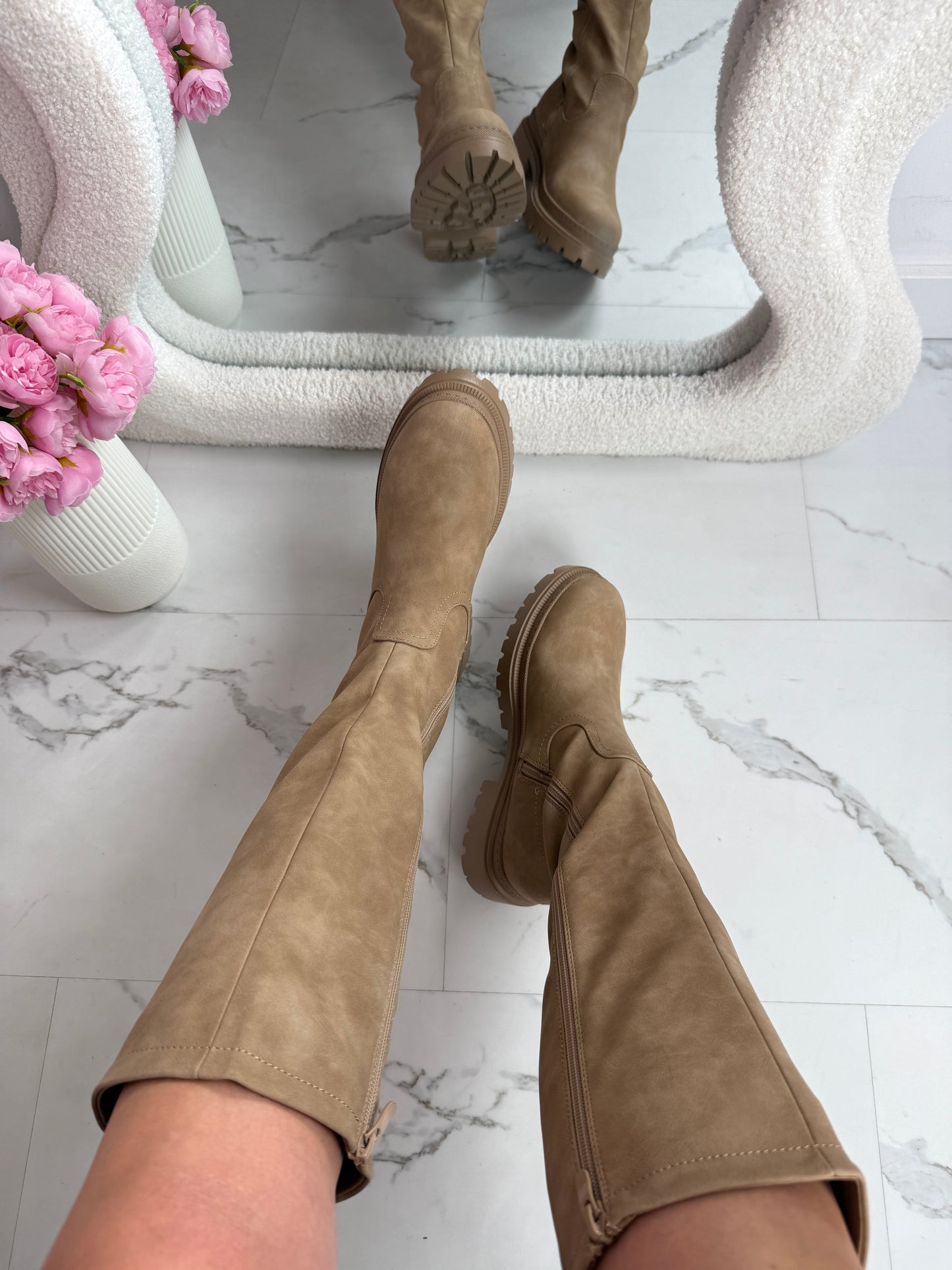 Maldivas - Botas altas en kaki