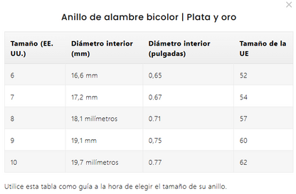 Anillos - Refinado Bicolor Plata y Oro