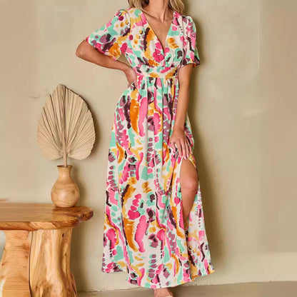 Puerto Rico - Vestido floral de manga corta