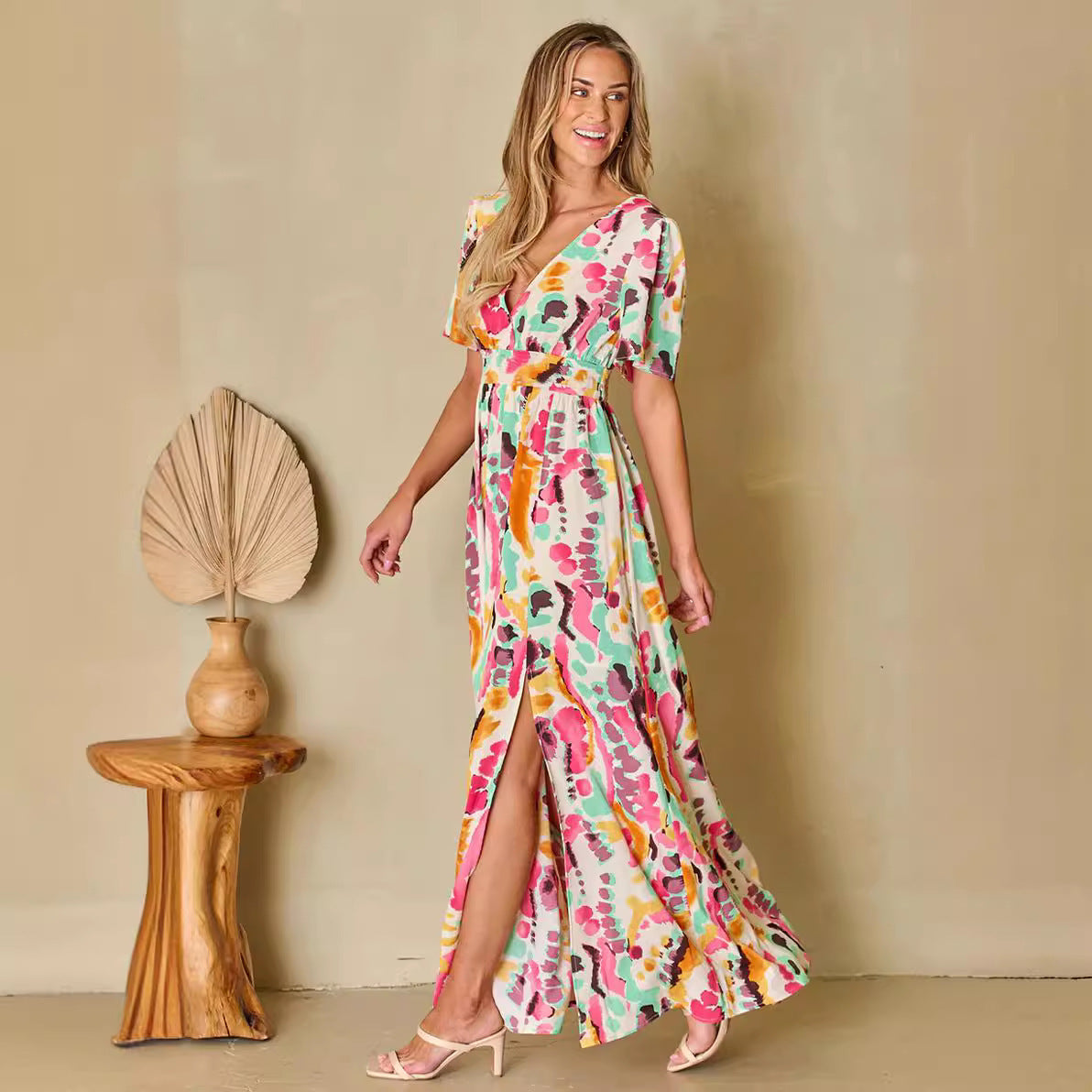 Puerto Rico - Vestido floral de manga corta